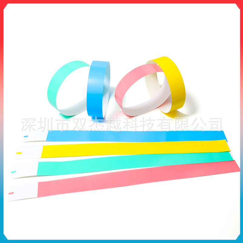 Spot Disposable Bracelets Cross-Border Supply Amusement Park Concert Identity Ticket Synthetic Dupont Paper Wristband