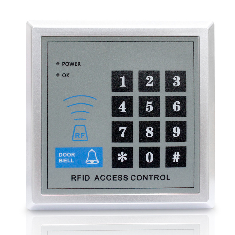 Electronic access control system set credit card password glass door iron door magnetic lock Electric mortise lock double door access control all-in-one machine