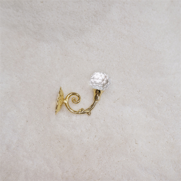 [Yonghao Hardware] Factory direct engraved small crystal ball aluminum alloy curtain wall hook Crystal hook