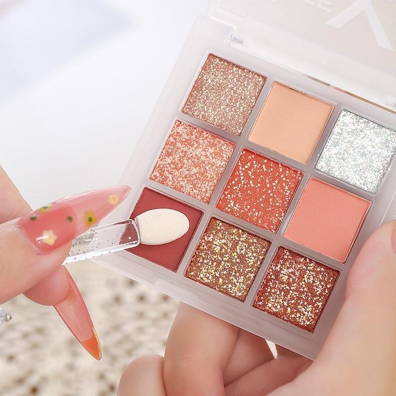 Lamela Nine-Color Eye Shadow Palette Glitter Pearlescent Waterproof Glitter Beads Student Affordable Small Palette Portable 5099