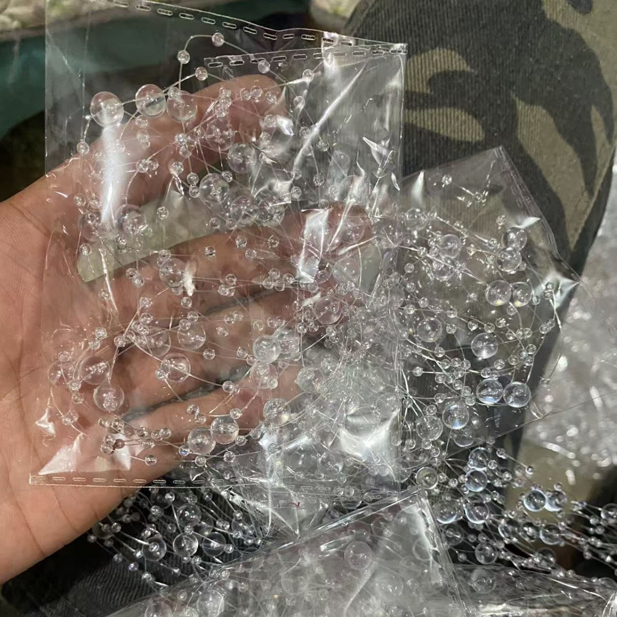 Can be divided into packaging cross-border hot sale 8 3abs fishing line beads style range with decorative accessories clothing