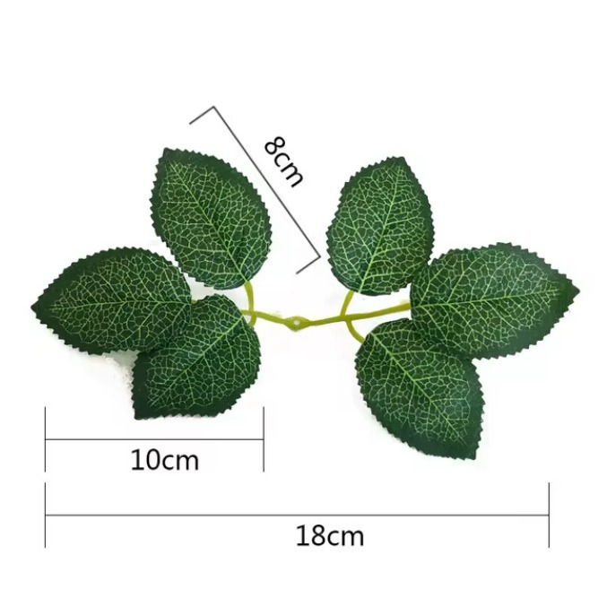 Листья розы, искусственные цветочные аксессуары, зелёные листья, декор для веток, имитация, горячие товары