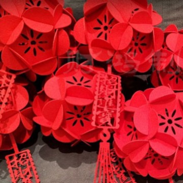 Jewelry Store Mall Classroom Kindergarten Decoration Felt New Year Festive Pendant Hydrangea Hanging Ornaments Round Flower Ball Hanging Ornaments