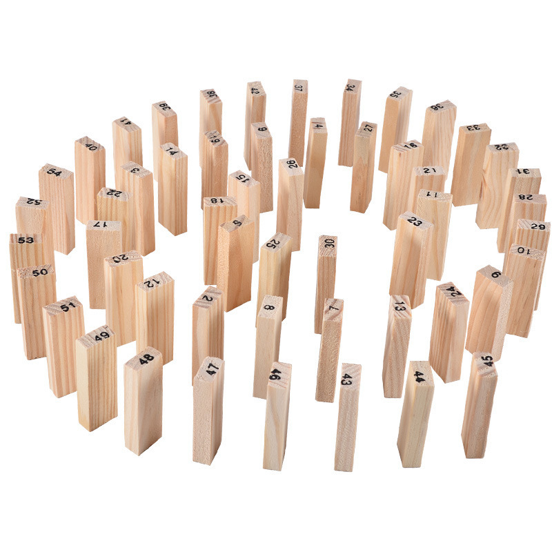 Children's Educational Toys 4-6 Early Education Wooden Rubber Wood Stacking Music Leisure Desktop Parent-Child Digital Stacking High Building Blocks