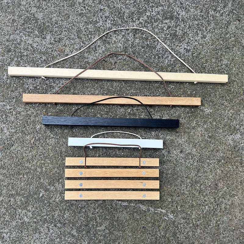 Solid wood photo frame line flat shape magnetic hanging axis line wholesale factory direct supply teak photo frame solid wood line