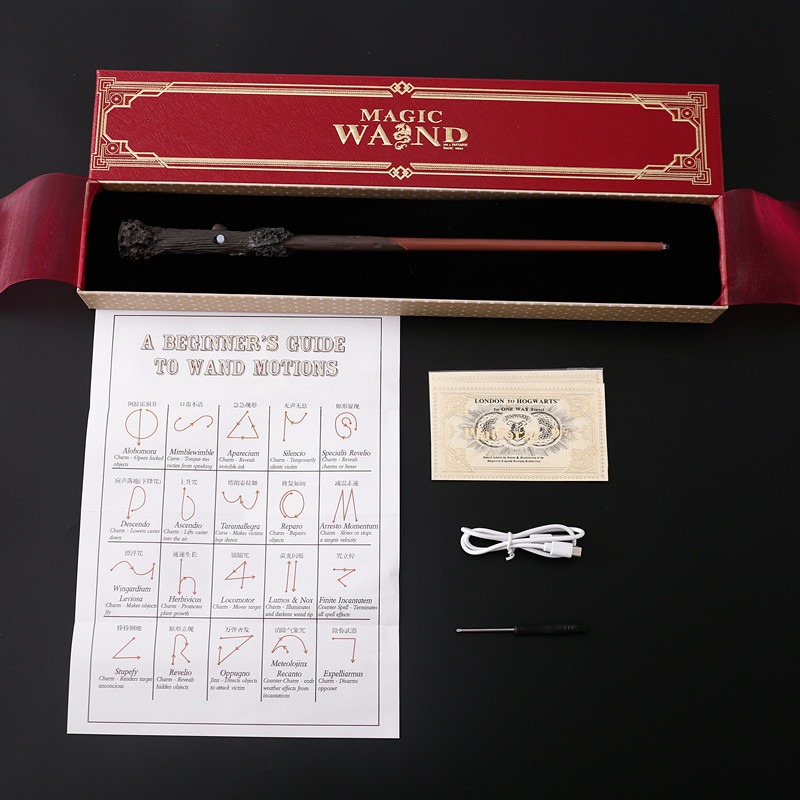 Rechargeable Harry Potter Luminous Wand Hermione Dumbledore Foreign Trade Magic Wand High Quality Edition