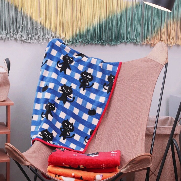 Japanese Cartoon Cute Children's Double-Sided Velvet Flannel Nap Blanket Air Conditioning Warm Leg Cover Shawl Blanket Wholesale