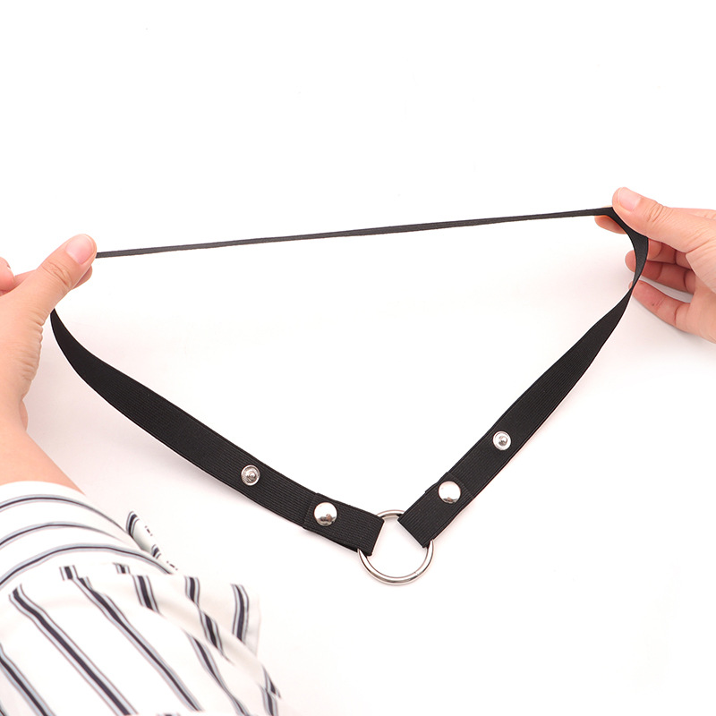 Metal CB Lock Anti-Sliding Special Adjustable elastic Band Auxiliary Tool Leather Bundled Adult Fun Accessories