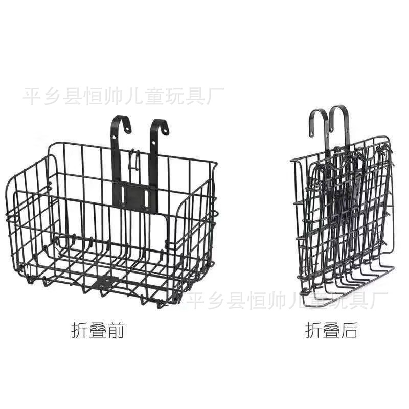 Manufacturer Supplies Mountain Bike Folding Baskets, Universal Bicycle Front and Rear Baskets, Front and Rear Hook Baskets