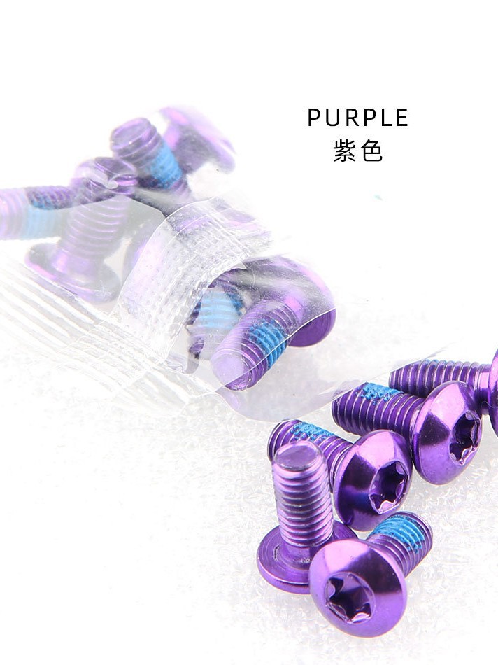 Nfox Mountain Bike Disc T25 Screw Colorful Disc Alloy Steel Disc Brake Pad Plum Blossom Screw M5X11