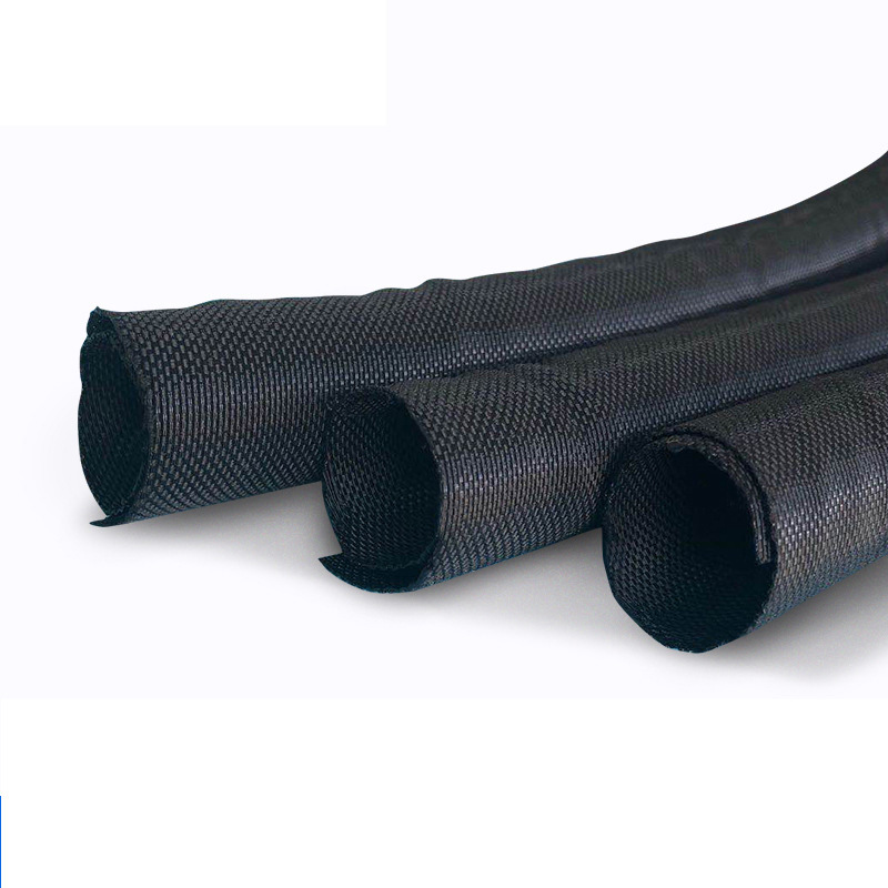 Текстильная рукавная трубка с самозаворачивающимся эффектом, огнестойкая защитная трубка для проводов, плетеная сетка для труб