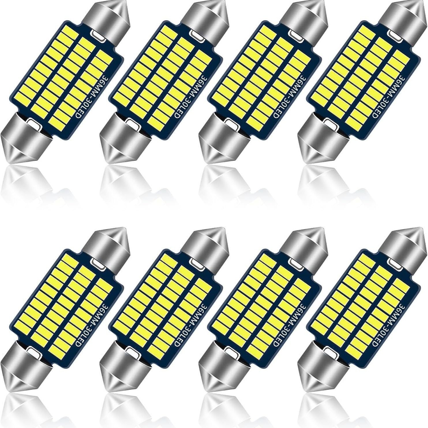 Car LED Double Tip Reading Light 31/36/39/41mm 3014 36smd Roof Light Tail Box Light Compartment Light