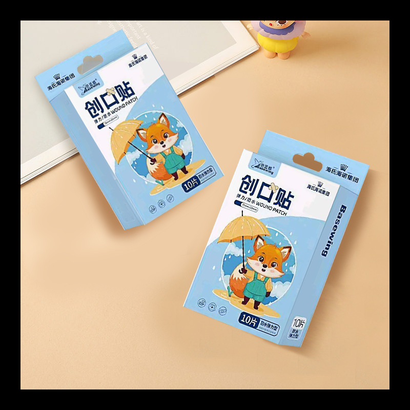 Besway 10-Piece Waterproof Elastic Band-Aid Portable Disposable Wound Protection Breathable Band-Aid Tape