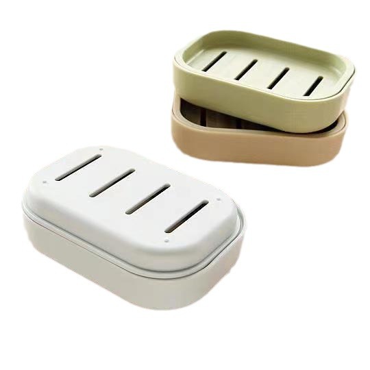 High Beauty Value Soap Box with Lid Bathroom Bathroom Student Soap Box Household Travel Portable Soap Box Drain
