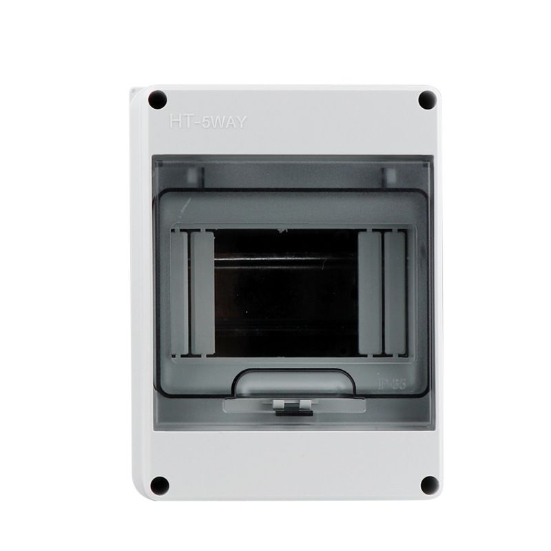 Ht-5 Heightened Waterproof Distribution Box 5-Circuit Plastic Rainproof Box Surface-Mounted Charging Pile 2P Leakage Switch Protection Box