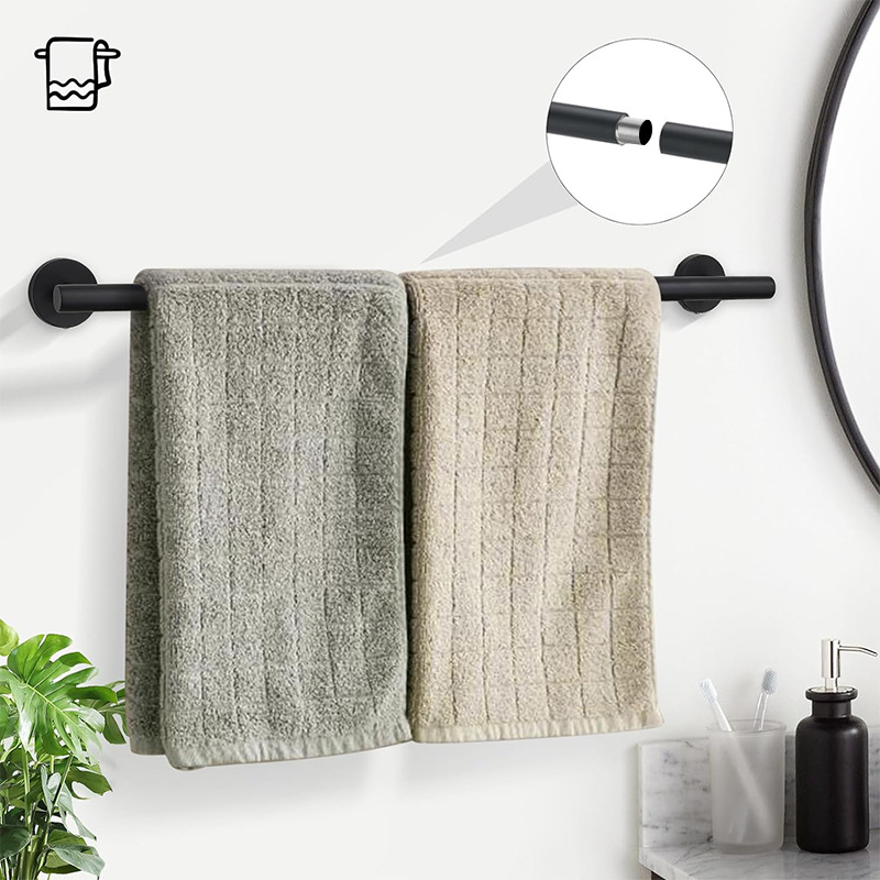 Cross-border Amazon Split Towel Bar suit Stainless Steel Disassembly Towel Ring Bathroom Clothes Hook Bathroom Hardware suit