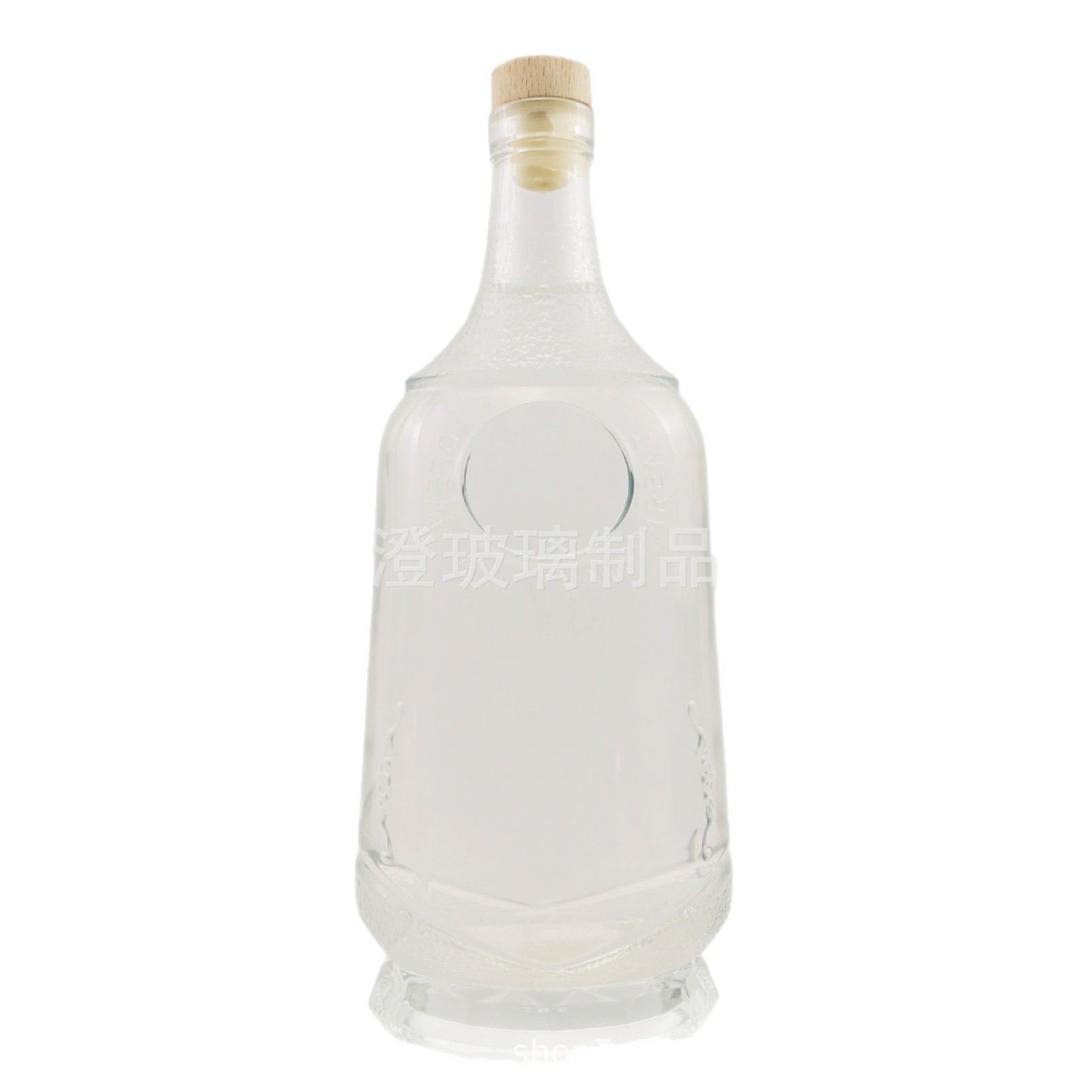 700ml Container Crystal White Material Empty Bottle Sealed Creative Glass Bottle Crystal Glass Lid Homemade Fruit Wine Bottle