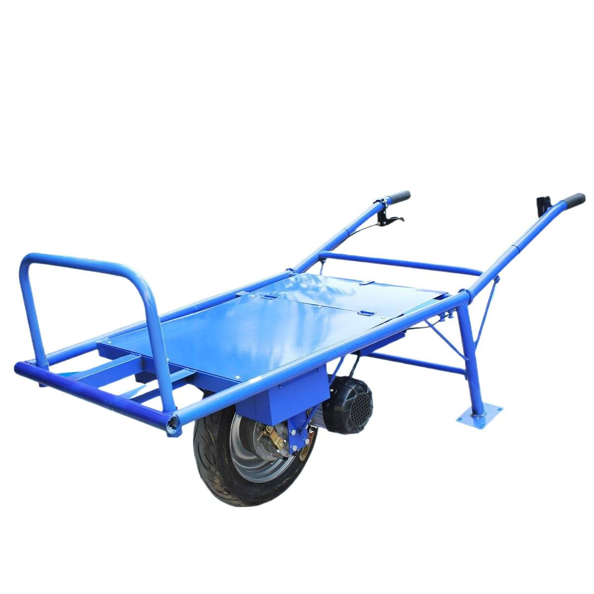 Agricultural Chicken Cart Climbing Hand-Pushed Small Electric Orchard Transport Wheelbarrow Single-Wheel Climbing Vine Lithium Battery Trolley