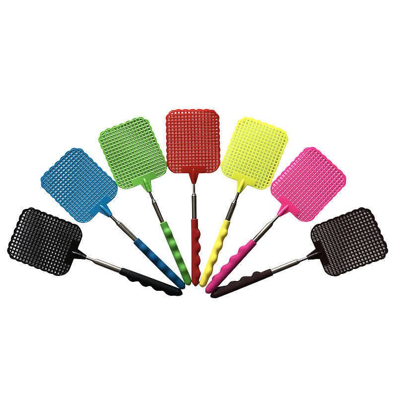 Factory supply AMAZON/EBAY/WISH mini fly swatter retractable stainless steel rod 30g