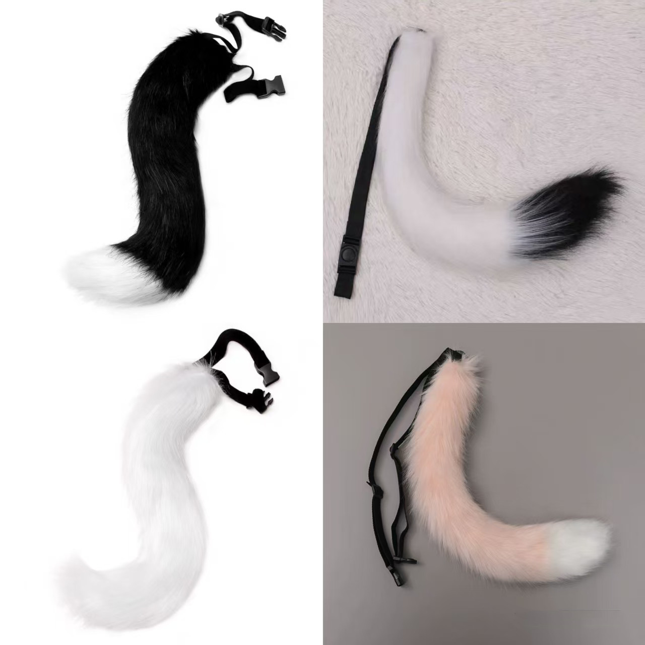 Хвост лисы косплей аксессуары для кошачьей девушки Хэллоуин японские ручные кошачьи хвосты косплей реквизит