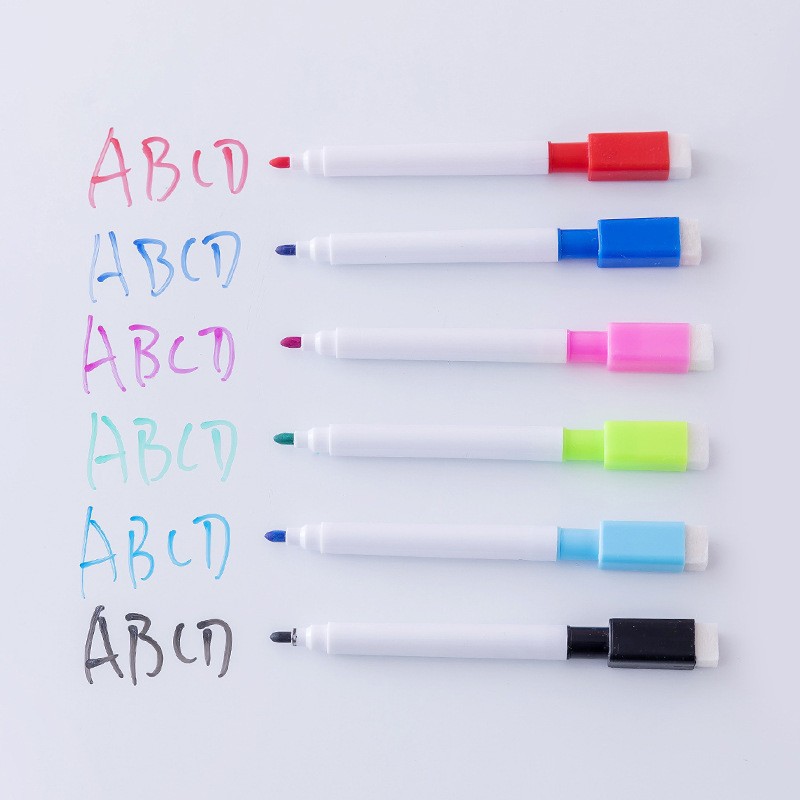 Washed color core black core whiteboard pen creative magnetic belt brush water-based environmental protection small size erasable pen advertising LOGO printing
