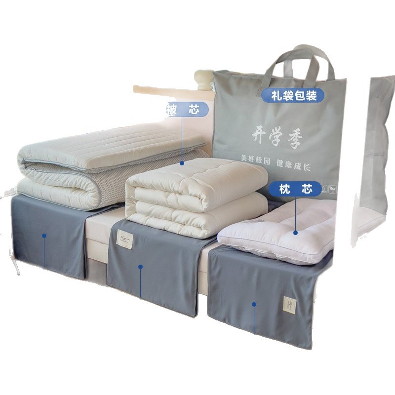 New Pure Cotton Washed Cotton Student Dormitory Three-Piece Bed Bed Sheets Set Six-Piece Gift Package Student Season