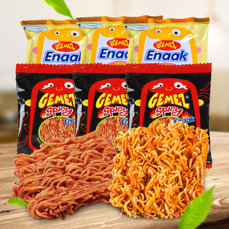 Импортированные индонезийские куриные лапши Gemez Enaak, острые закуски