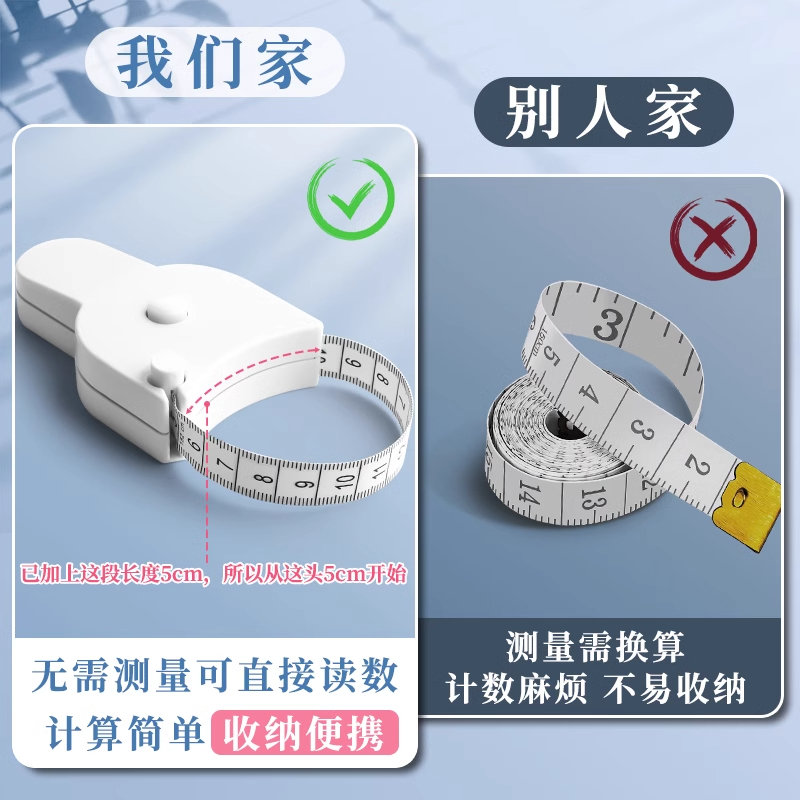 Soft Ruler, Three-Dimensional Ruler, Tape Measure, Waist and Hip Creative Circumference Ruler, Y-Shaped Ruler, Automatic Measurement Three-Dimensional Ruler