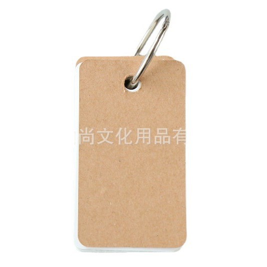 Iron Ring word card simple black paper cover note pad Kraft paper word book loose-leaf English memory card