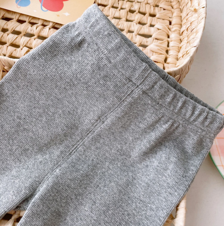 Girls' Bear Cherry Printed Leggings Western-style Baby Outer Wear Pants Small and Medium-sized Children's Trousers