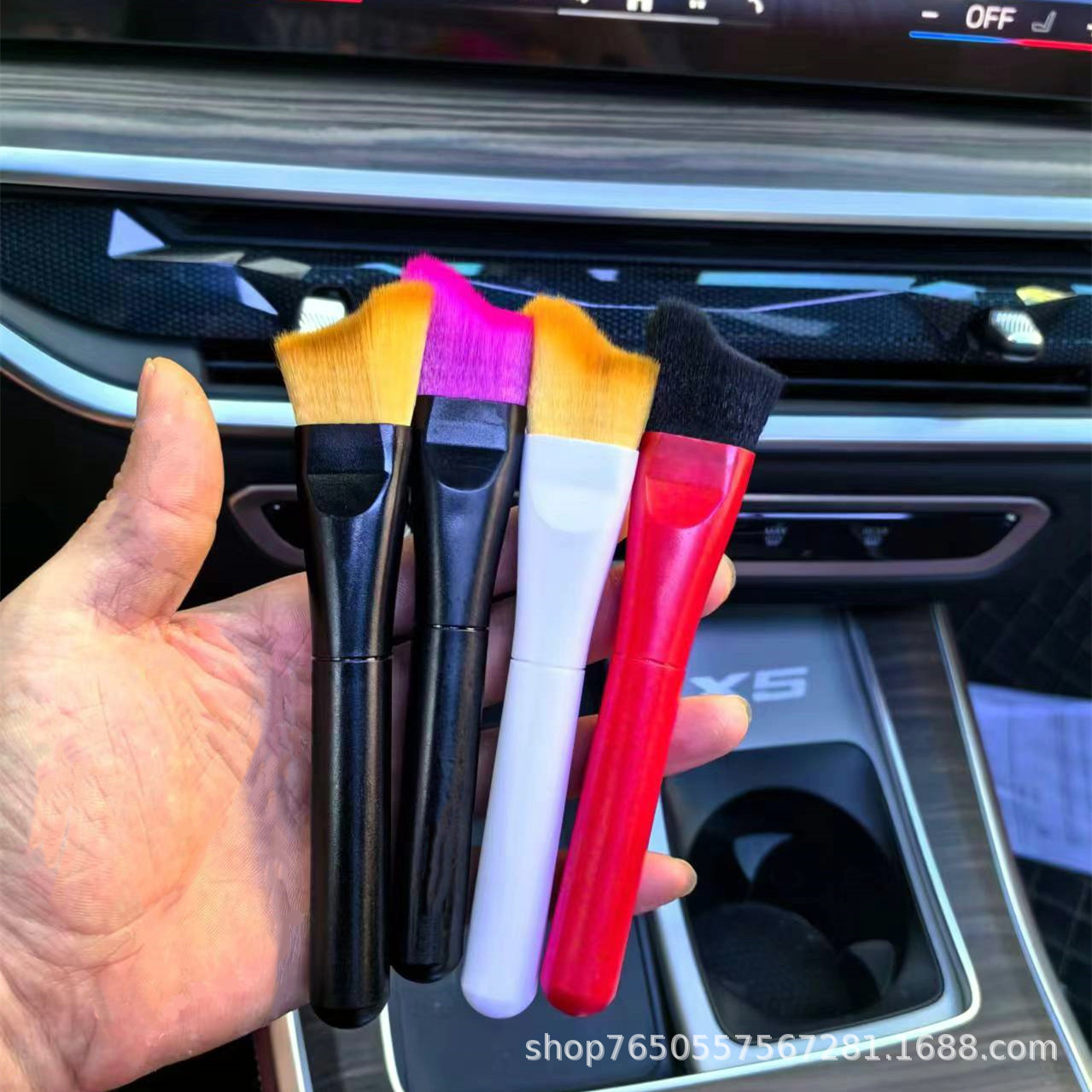 Car interior dust removal cleaning air outlet soft brush car supplies car wash tool car gap cleaning brush