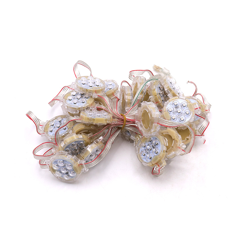 Full color led point light source outdoor waterproof exterior wall decorative light door signboard advertising 5cm monochrome/RGB