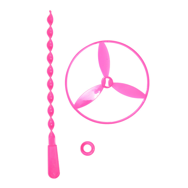 Medium non-luminous flying fairy hand push flying saucer nostalgic toys wholesale bamboo dragonfly stall push gifts