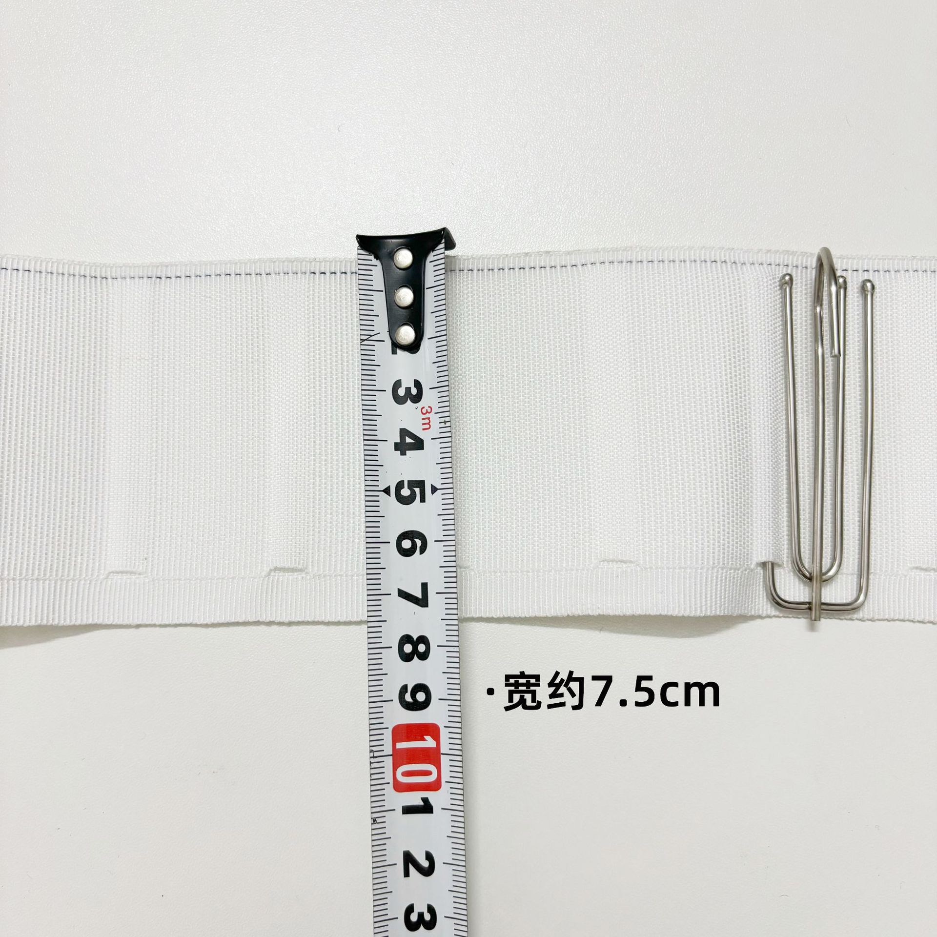 Factory in stock Cotton Curtain Cloth with Accessories Hook White Cloth Headband Lining Belt Thickened Curtain Four Claw Hook Cloth Belt