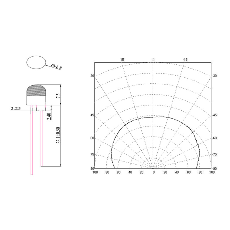5mm Round Head 0.5W360 ° Full-Emitting Full-Ring Led Lamp Beads F5 Direct-Plug Warm White Light-Emitting Diode Manufacturer