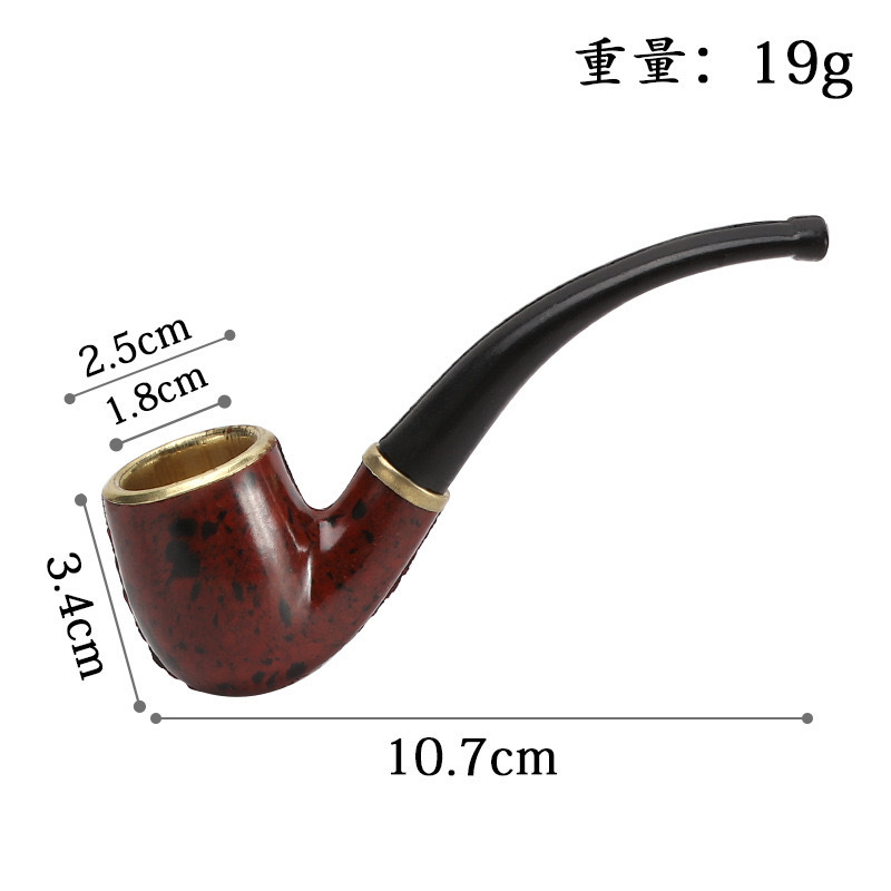 Boss Pipe Mini Portable Boss Small Pipe Resin Curved Simple Novice Practice Pipe
