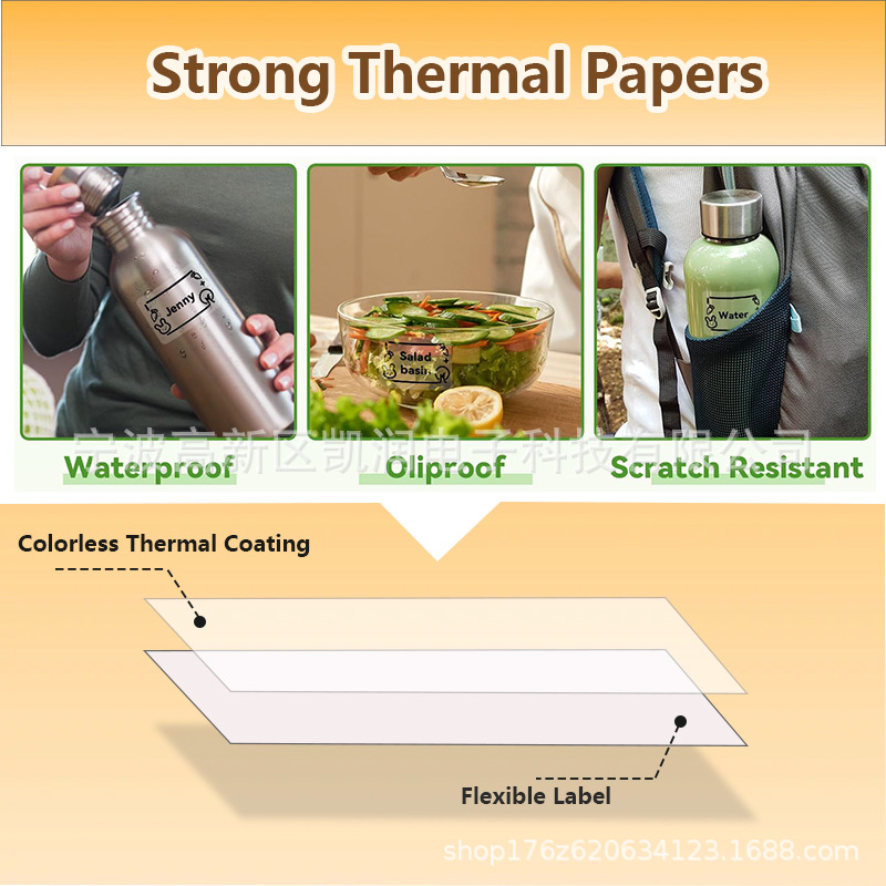 Thermal label paper for Phomemo M110 adhesive round transparent thermal printing paper 50*50mm