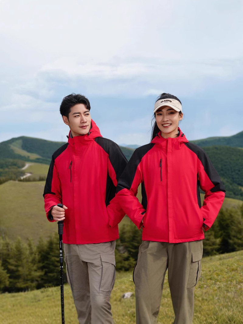 New Autumn and Winter Integrated fleece-lined Clothes Printing LOGO Windproof Waterproof Warm Group Clothes Work Clothes Printing