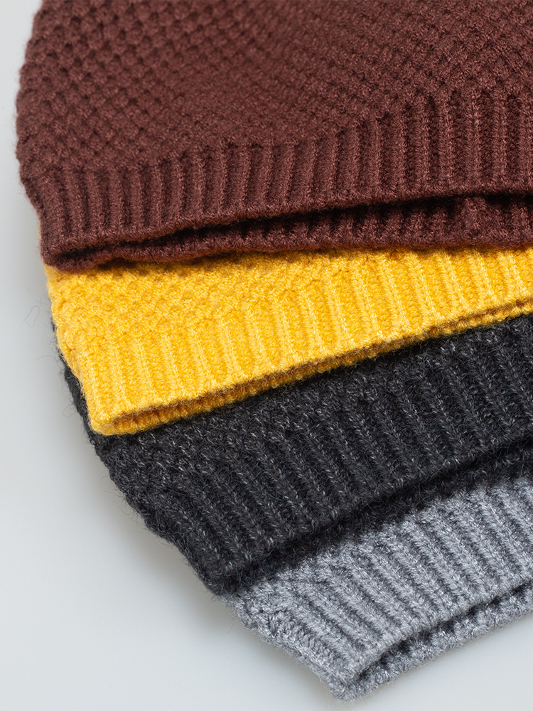 Monk Melon Hat Autumn Knitted Hat Monk Hat Monk Hat for Men and Women Monk Warm Elastic Wool Hat