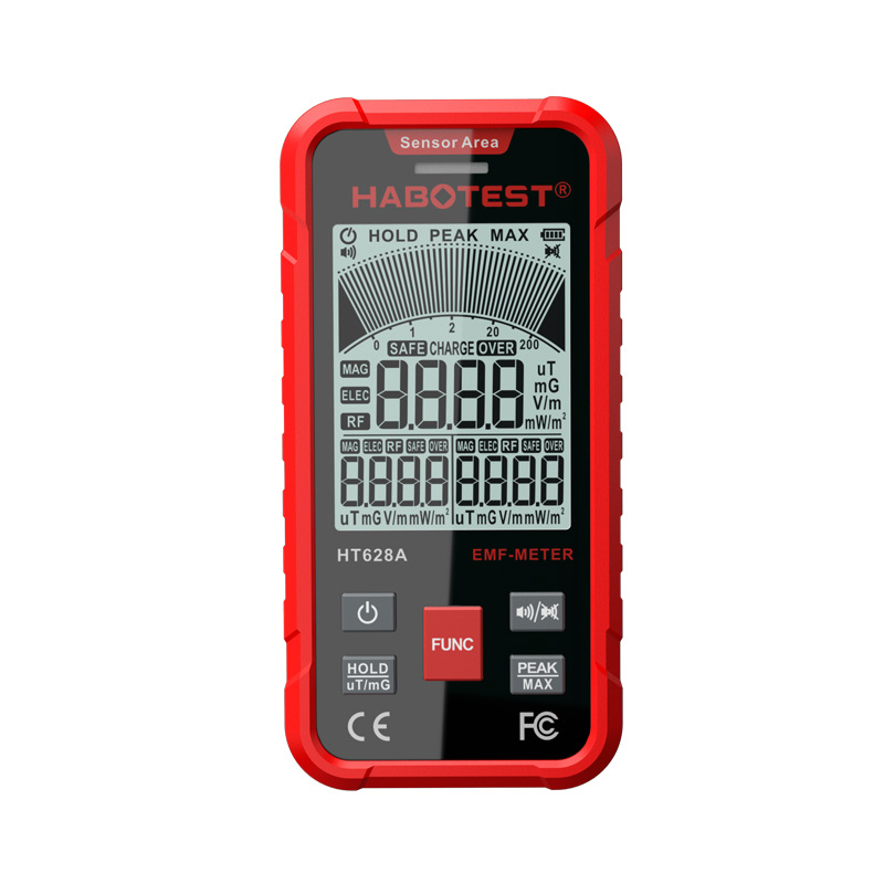 Huabo Ht628A Electromagnetic Radiation Detector Electric Field Radiation Alarm Ionizing Radiation Detector Habotest