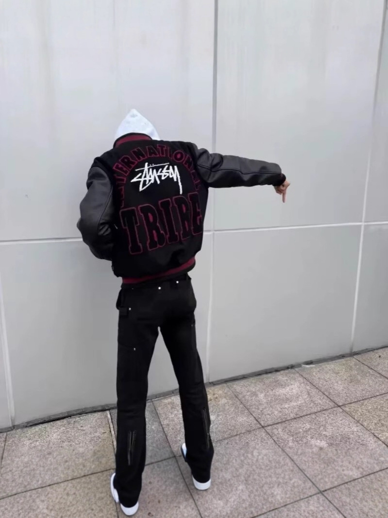 Trendy High Street Letter Ins Jacket for Men and Women, Spring and Autumn Style, Cool American Retro Patchwork Baseball Jacket