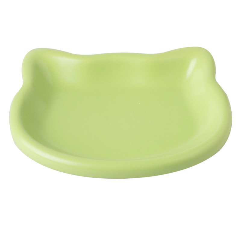 Cat Bowl Plastic Bowl Cat Dog Food Kitten Food Bowl Canned Snacks Freeze-Dried Dinner Plate Short-Legged Cat Dish Plate Pet Bowl