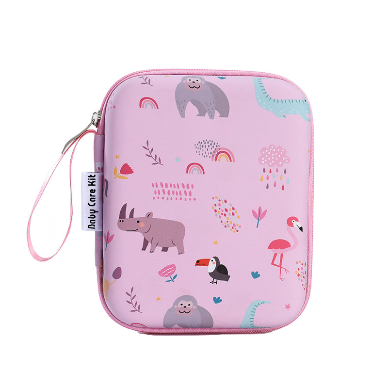 Mother and Baby Set Kidsren's Baby Nail Scissors Medicine Feeder 20-Piece Set Comb Brush Eva Bag Care Set Wholesale