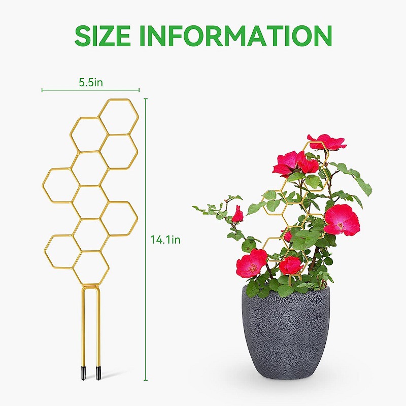 Betula Cedar gardening climbing frame plant bracket Mountain Turtle support Rod honeycomb iron frame creative plant fixing Rod