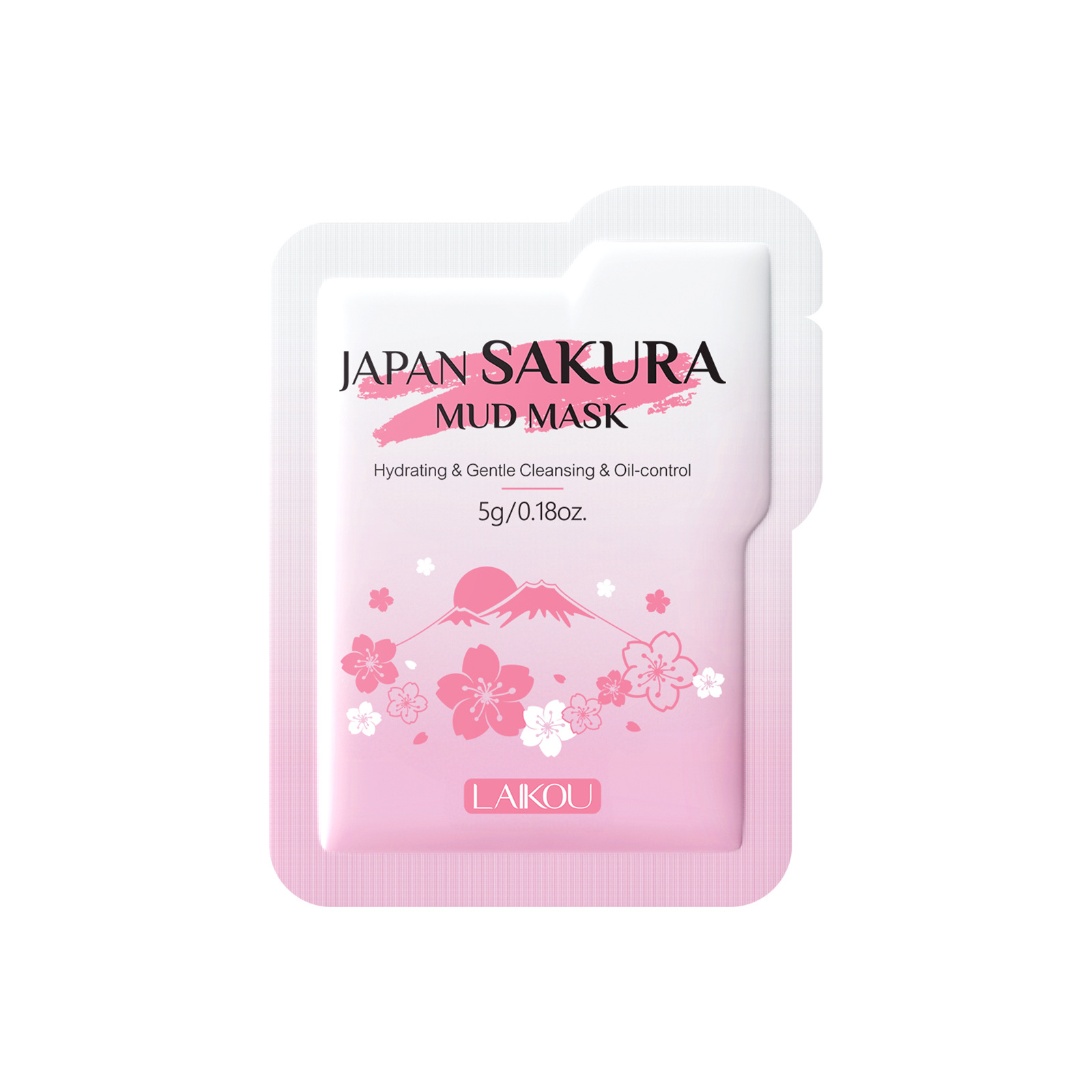 New Product Laiko Sakura Mud Mask Sheet Single Pack 5g Cleans Pores, Hydrates and Moisturizes Cross-Border Manufacturer Spot