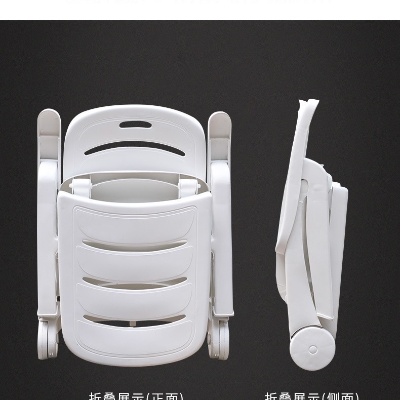 Outdoor Chair Plastic Beach Chair Hotel Villa Outdoor Seaside Swimming Pool Portable Folding Recliner Coffee Table Wholesale