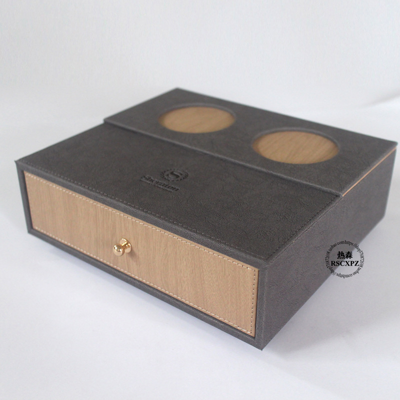 Hotel Toothbrush and Toiletries Storage Box Leather Goods Service Guide Guest Room Disposable Remote Control Tissue Box Set