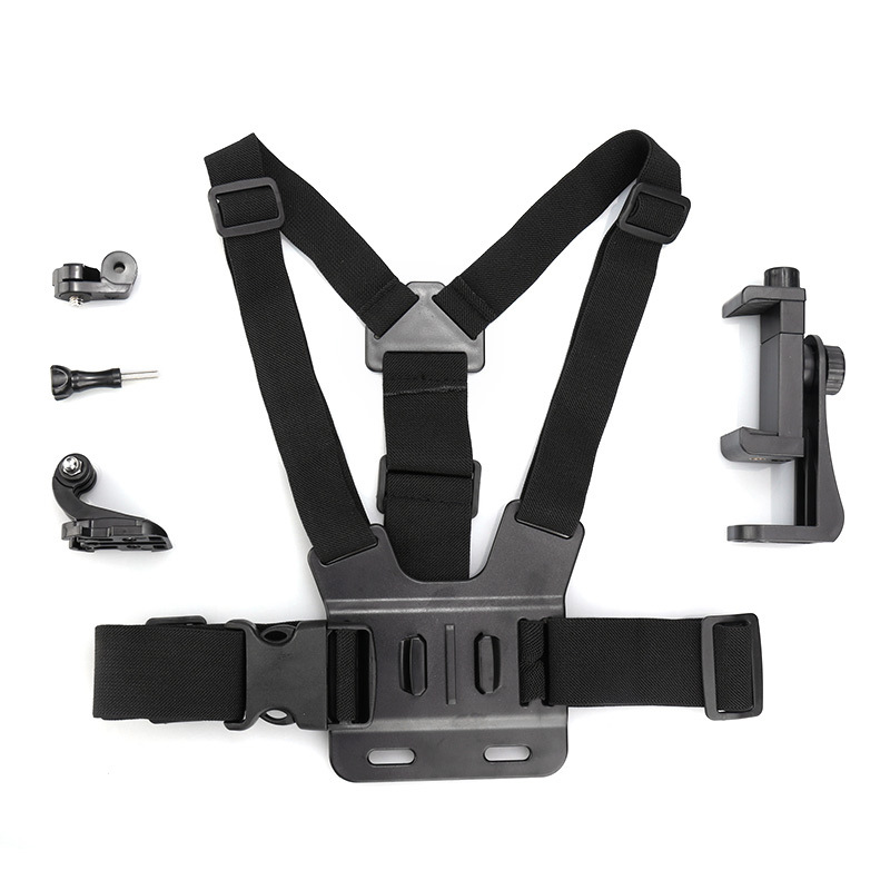 First Person View Shooting Accessories Sports Camera Chest Shooting Strap Live Outdoor Riding Mobile Phone Holder