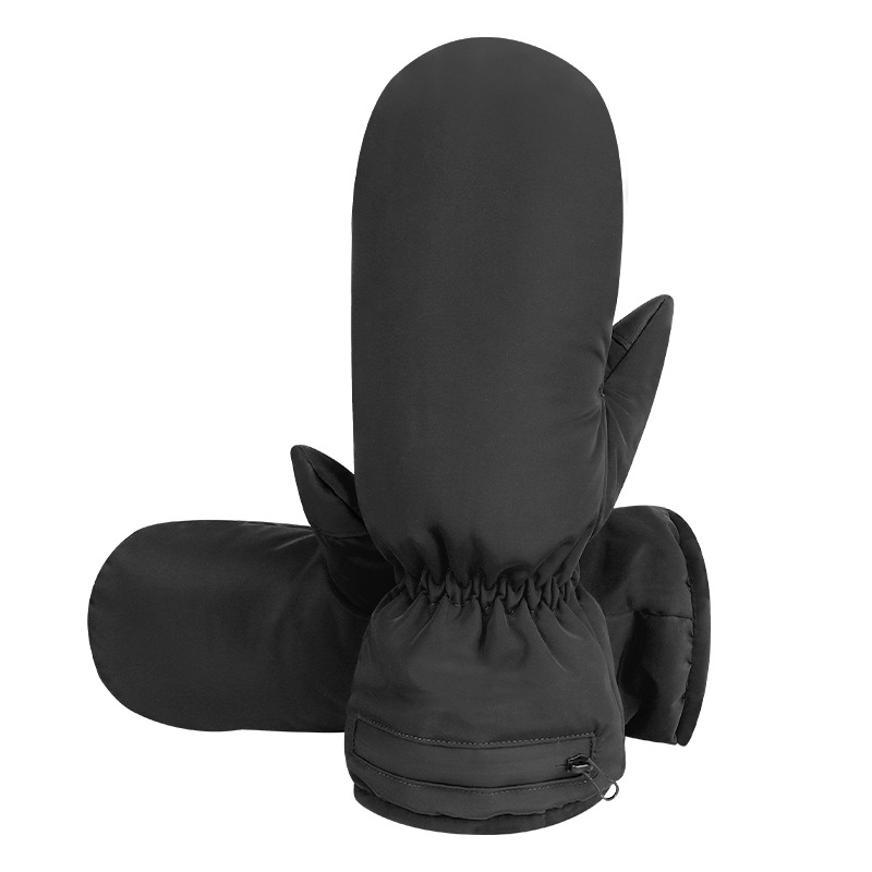 Electric heating gloves rechargeable heating zipper battery electric heating gloves work out warm heating windproof gloves