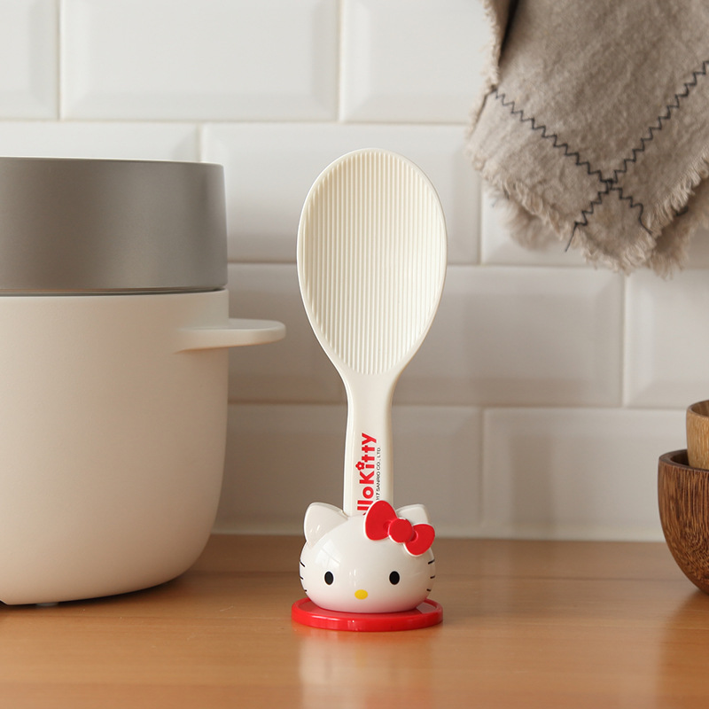 Kt Cat-Shaped Upright Rice Spoon, High Temperature Resistant, Food-Grade Plastic, Genuine High-Quality, Cute Upright Rice Spoon